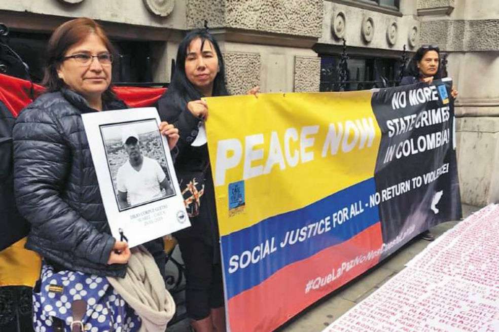 Al presidenteIván Duque, de visita en Londres, lo recibieron con movilizaciones a favor de la paz. / Ulyses Maldonado