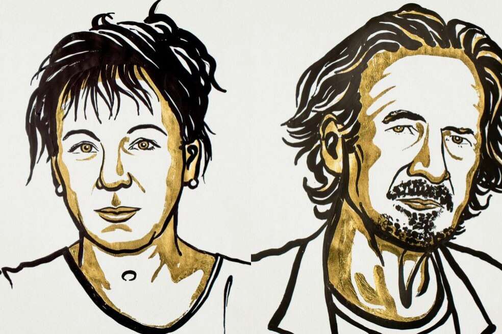Olga Tokarczuk y Peter Handke. / Tomado de obelprize.org