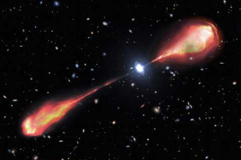 Descubren el mayor chorro de radio jamás visto en el universo primitivo