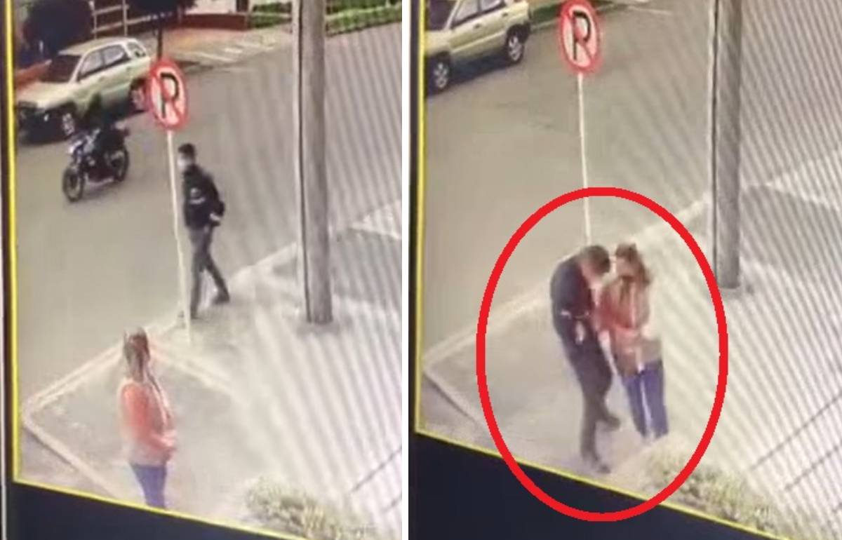 En el video se evidencia que el hombre porta chaqueta y pantalón similares a los del Sitp.