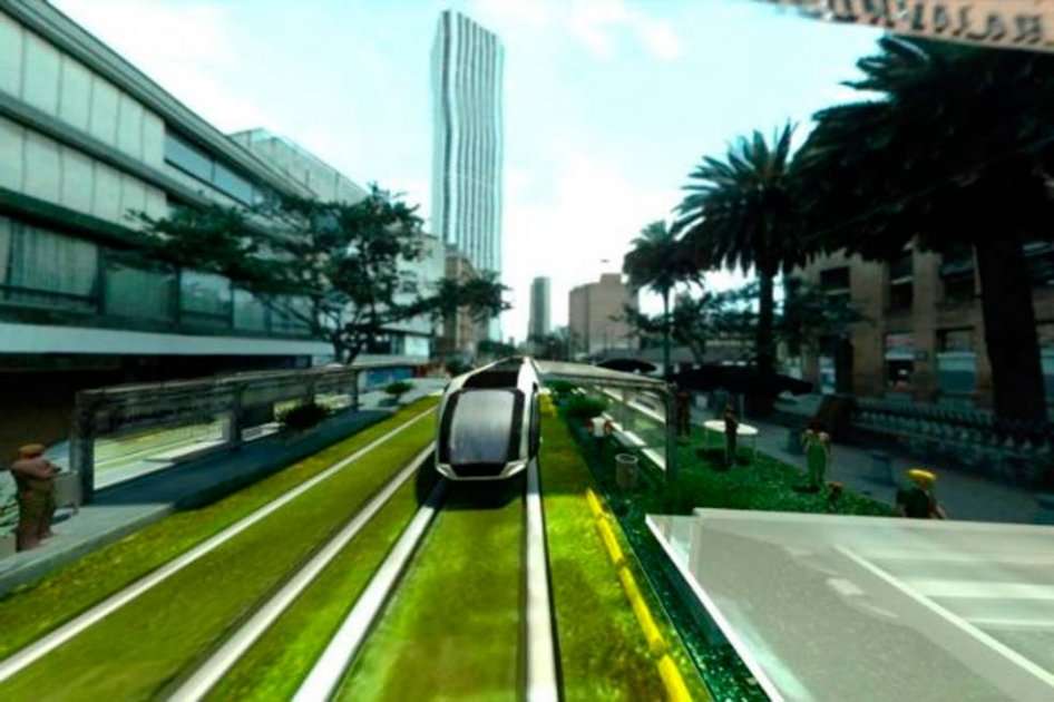Así se vería el metro ligero por la carrera séptima. / Secretaría de Movilidad