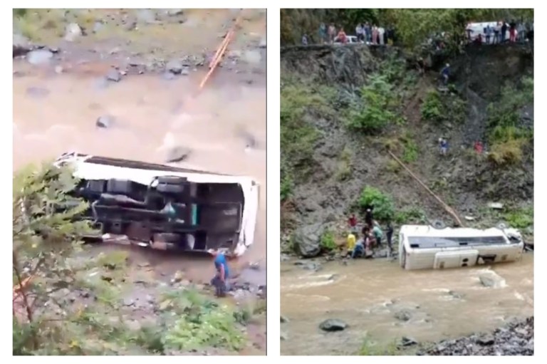 Grave accidente en vía Cali – Buenaventura: bus cayó al río Dagua