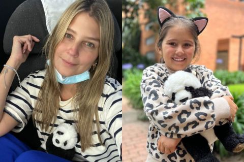 La emotiva despedida de Andrea Guerrero y su hija Luna antes de su viaje a Catar