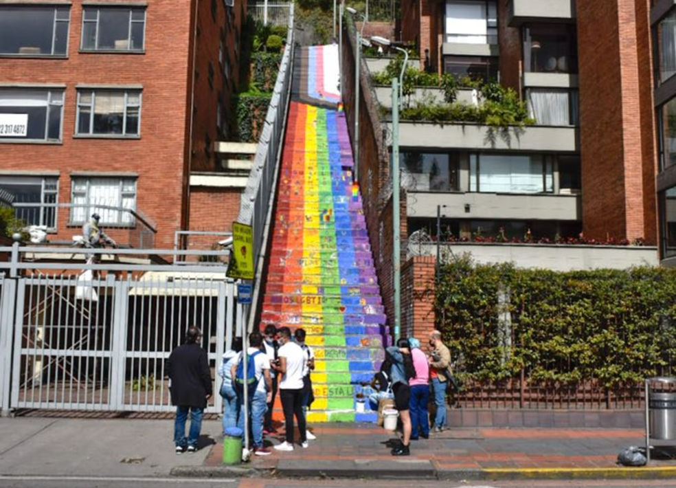 Escaleras del orgullo Lgbti