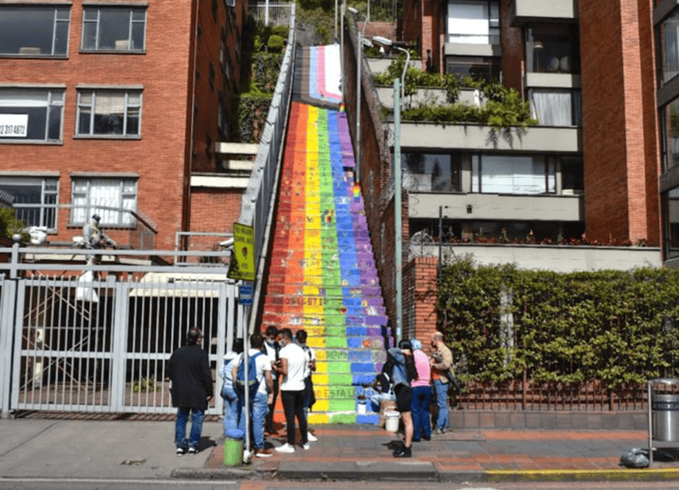 Escaleras del orgullo Lgbti