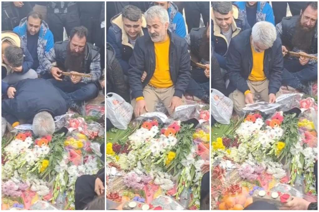 En las imágenes se puede apreciar el dolor y desesperación del padre de Mohammad Mehdi Karami.
