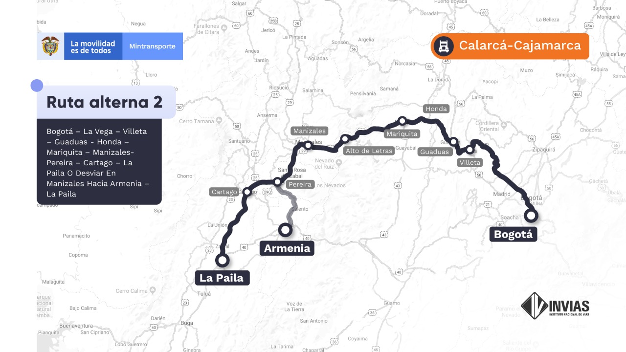Ruta alterna para evitar cierre de La Línea.