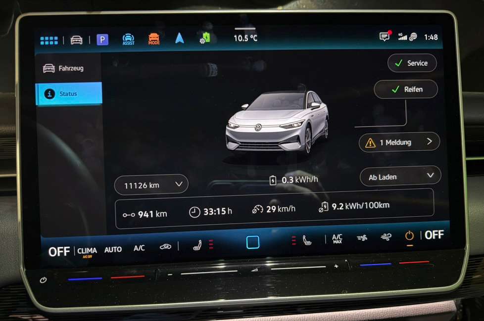 El Volkswagen ID.7 Pro S alcanza 941 km de autonomía en prueba de eficiencia