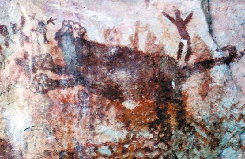 Perros de guerra que investigadores colombianos han atribuido a la época colonial. / F. Urbina, La Lindosa, 2011