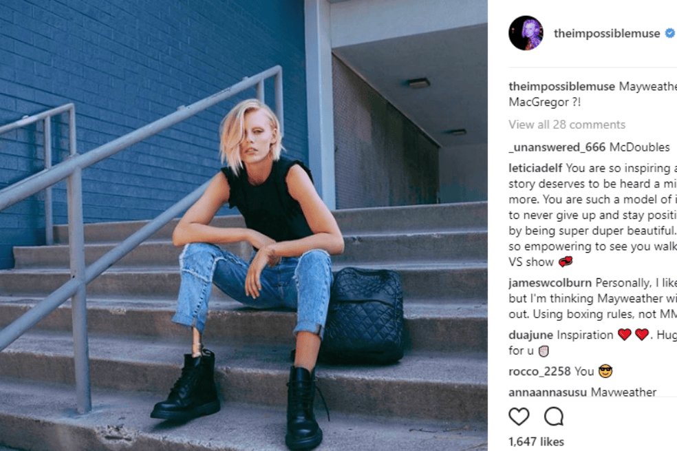 Lauren Wasser. / Tomada del Instagram de Lauren Wasser @theimpossiblemuse