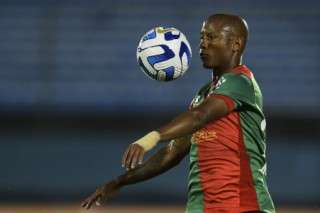 (FILES) Boston River's forward Mathias Acuña eyes the ball during the Copa Libertadores stage one first leg football match between Boston River and Zamora, at the Centenario stadium in Montevideo, on February 9, 2023.