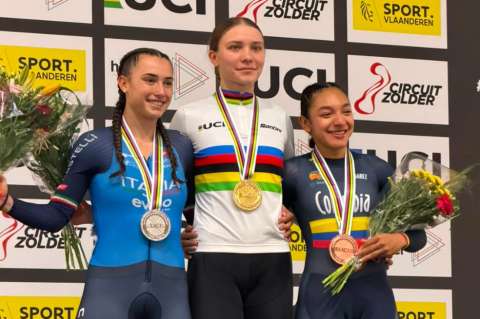 Manuela Loaiza le dio a Colombia un bronce en el Mundial de ciclismo de pista