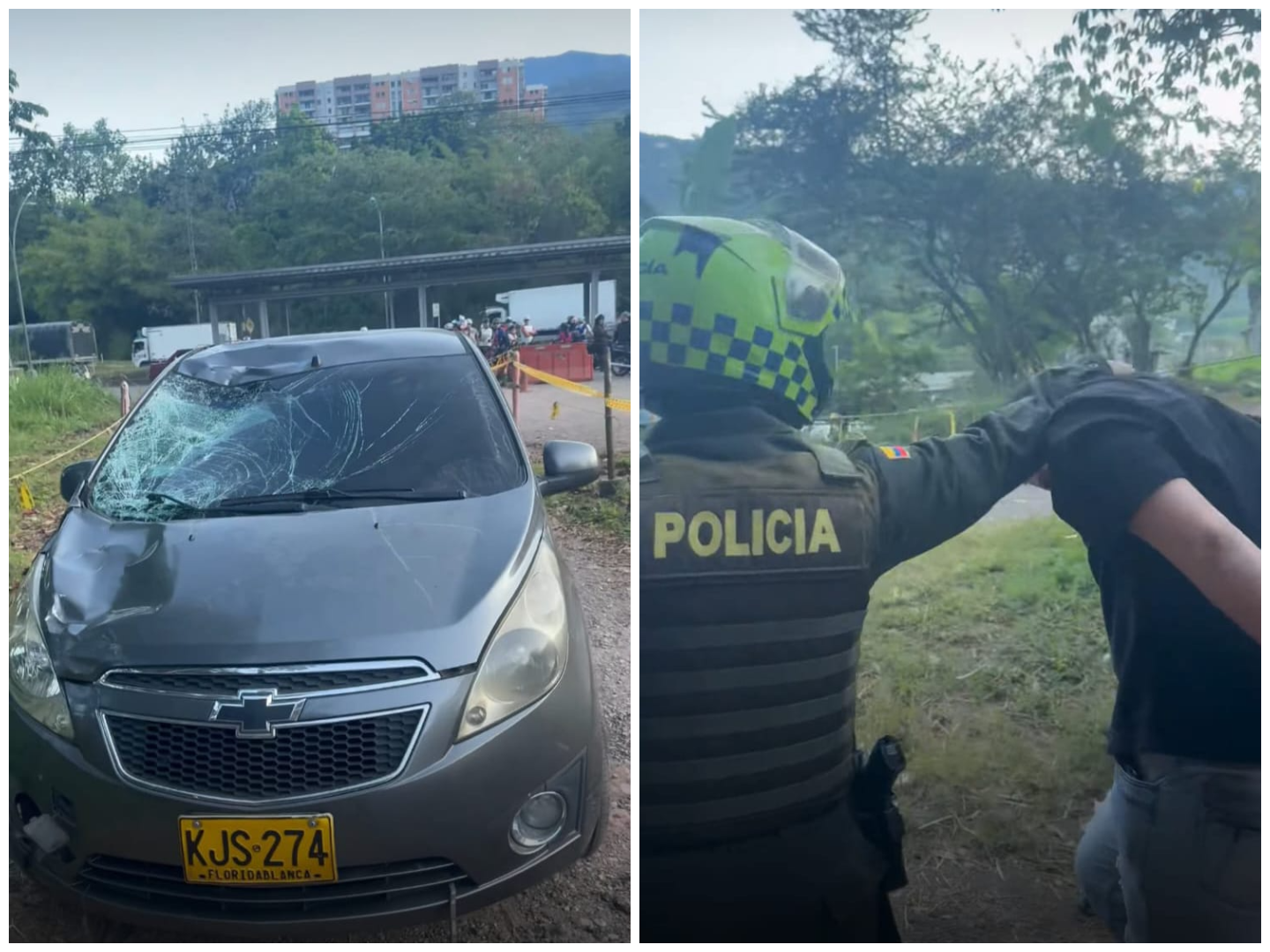 conductor arrolló a ciclista en Floridablanca