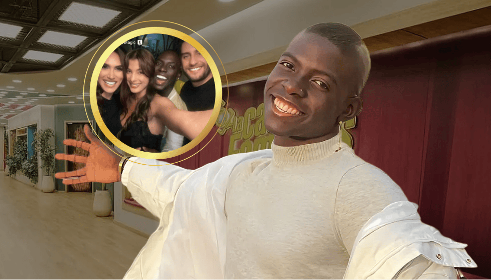 Campanita con los exparticipantes de 'La casa de los famosos Colombia'.