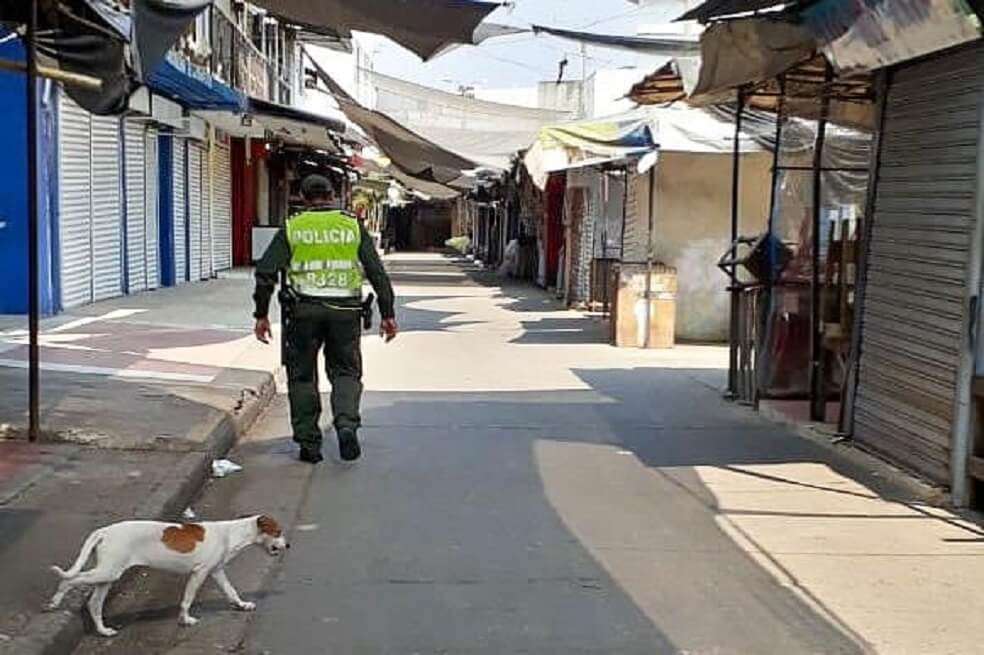 Así se ve el Mercado de Bazurto durante el toque de queda en Cartagena. / Alcaldía de Cartagena