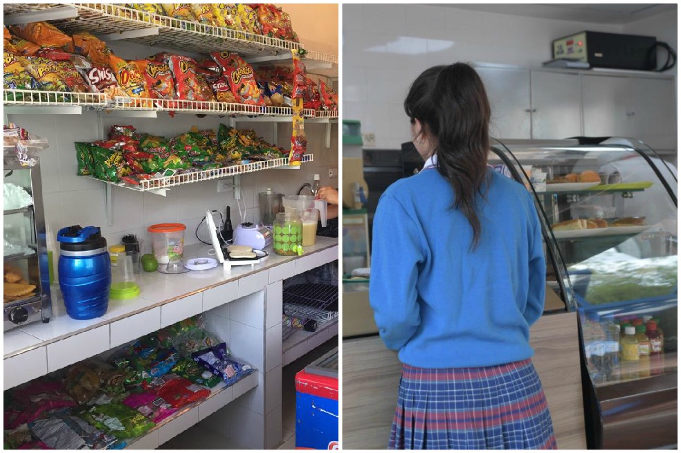 A la derecha está la tienda del Colegio San Jorge, un modelo de cómo pueden a llegar a ser, idealmente, las tiendas escolares saludables. Sin comida ultraprocesada, ni publicidad de esta. A la izquierda el modelo de tienda escolar que es más popular actualmente. En estas tiendas no solo hay un exceso de oferta de paquetes, sino publicidad de estos productos dirigidos a niños.Cortesía - Óscar PérezLa doctora Marie-Anne Land, oficial técnica de la Organización Mundial de la Salud (OMS), cree en el poder que tienen las ciudades para generar cambios. Sobre todo cambios en el comportamiento de las personas que parecen mínimos, pero que a la final son capaces de “salvar vidas”. “Con más de la mitad de la población mundial que vive en las ciudades, estas están en una posición única para transformar la lucha contra las enfermedades y lesiones no transmisibles”.