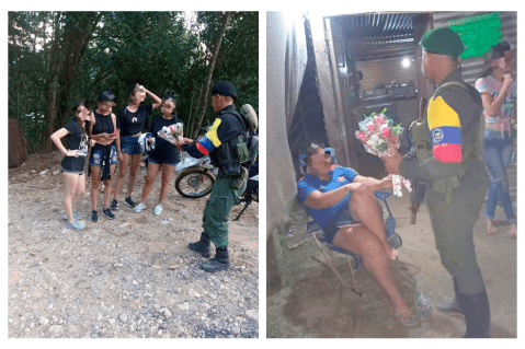 Disidencias de las Farc aparecieron en el caso urbano de Tibú entregando regalos
