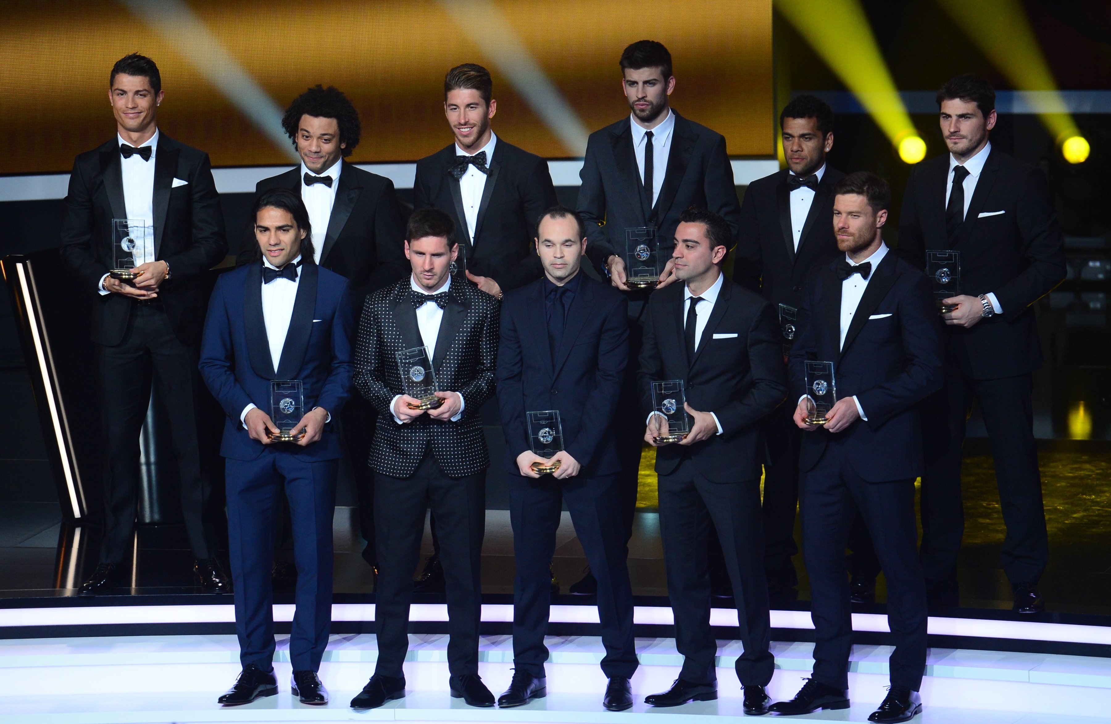 Falcao García en la ceremonia de 2013 en el 11 ideal del mundo.