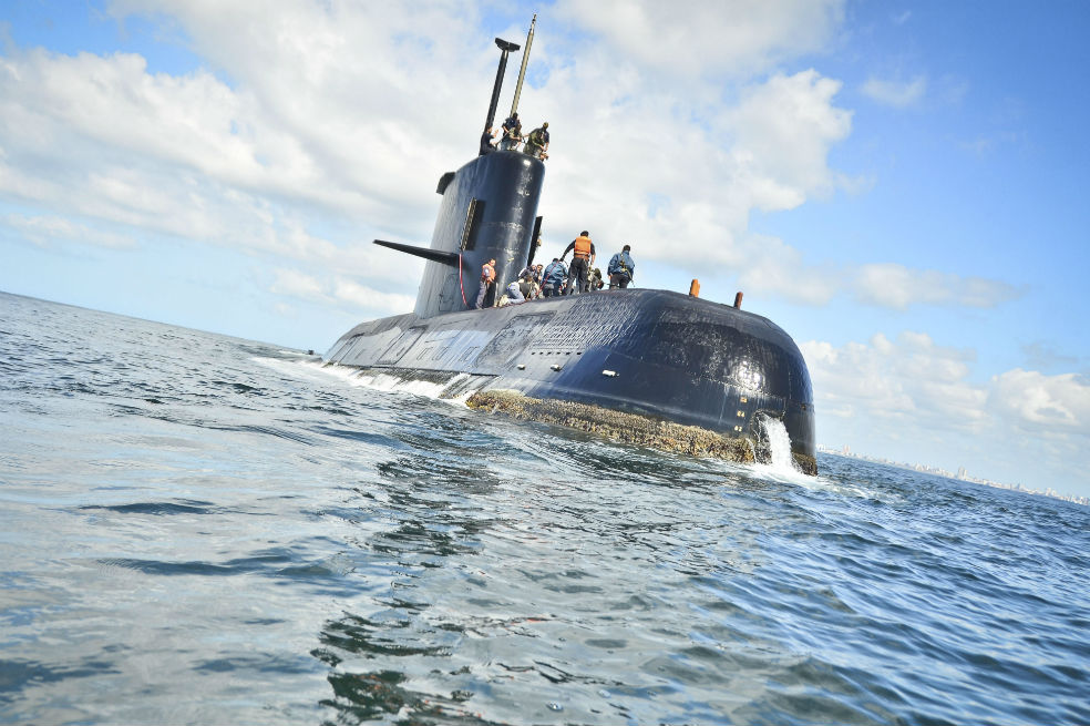 El submarino argentino ARA San Juan en una imagen entregada por la Armada. / EFE