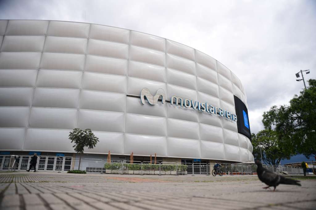 Fachada del Movistar Arena ubicado en Bogotá