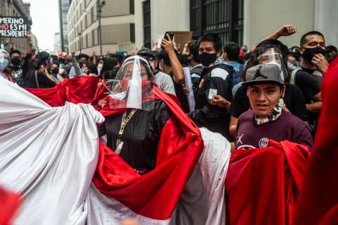 Protestas en Perú por la destitución de Martín Vizcarra