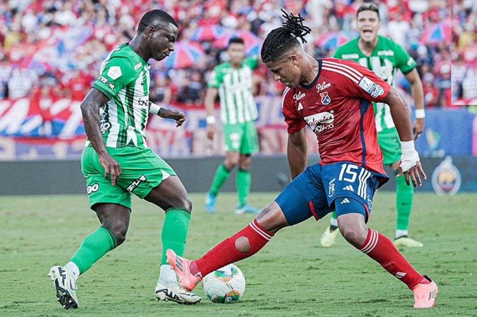 Partido entre Nacional y Medellín por las semifinales de la Copa BetPlay 2024.