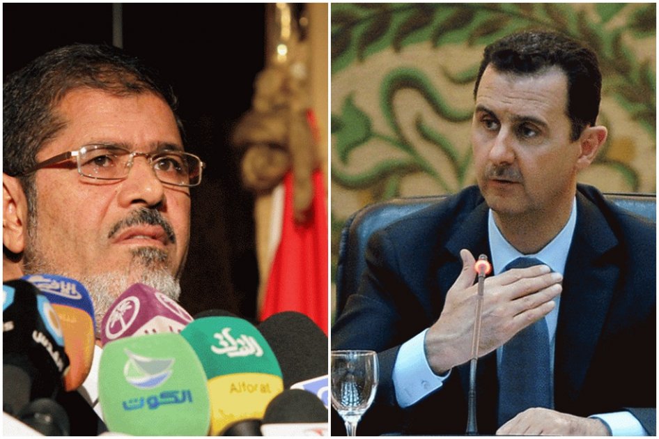 Mohamed Mursi y el presidente sirio Bashar Al Assad.