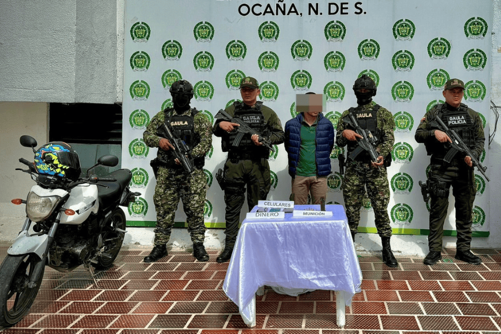 Capturado alias Pineda, líder de la banda criminal Los Pelusos, que delinque en Norte de Santander