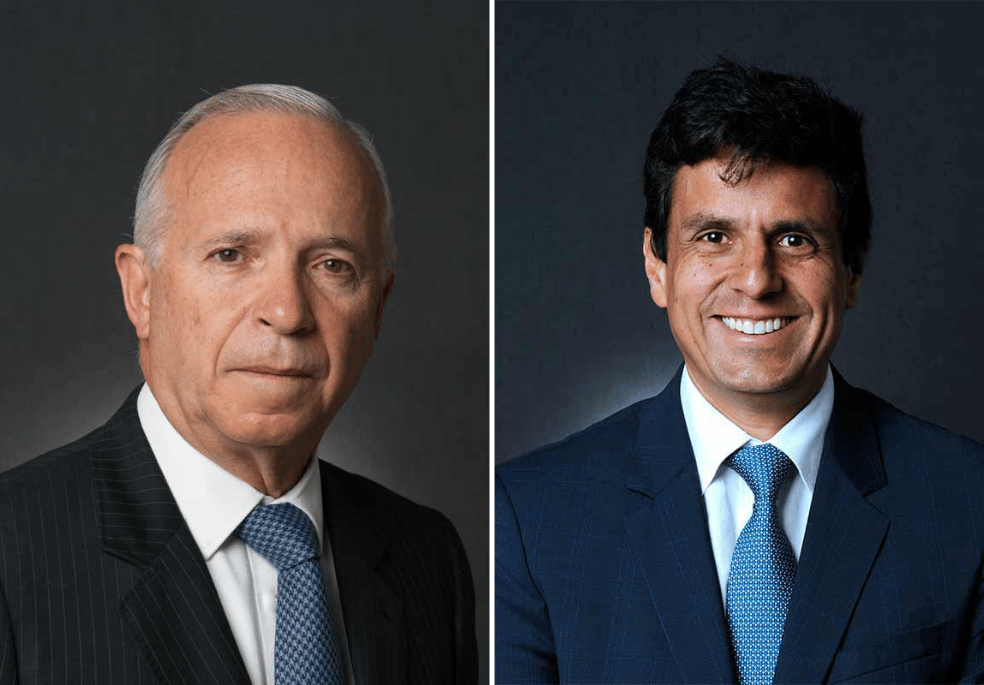 Carlos Arturo Londoño Gutiérrez (izquierda) deja la presidencia de Valorem el 30 de junio y llegará Luis Felipe Arrubla Marín (derecha).