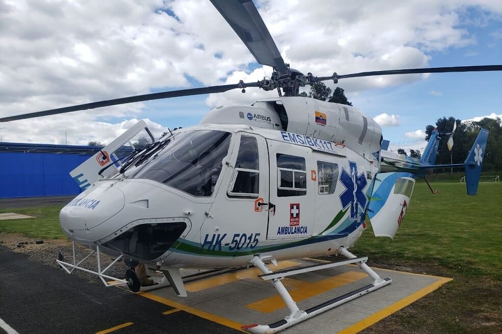 Este es uno de los 12 helicópteros y 22 aviones que integran la flota de ambulancias aéreas del servicio TuAppsistencia, compañía colombiana que despega en el negocio de transporte médico aéreo y privado en el país.  / Cortesía