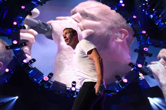 Coldplay en concierto.