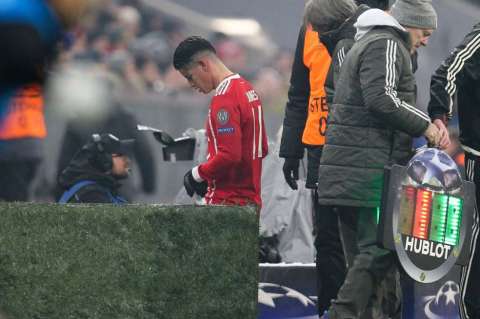 James salió lesionado ante Besiktas en la Champions League