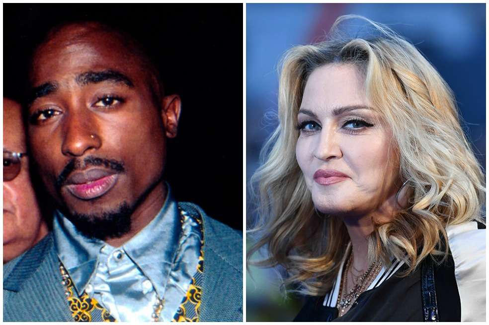 Tupac Shakur y Madonna. / Bang Showbiz y AFP