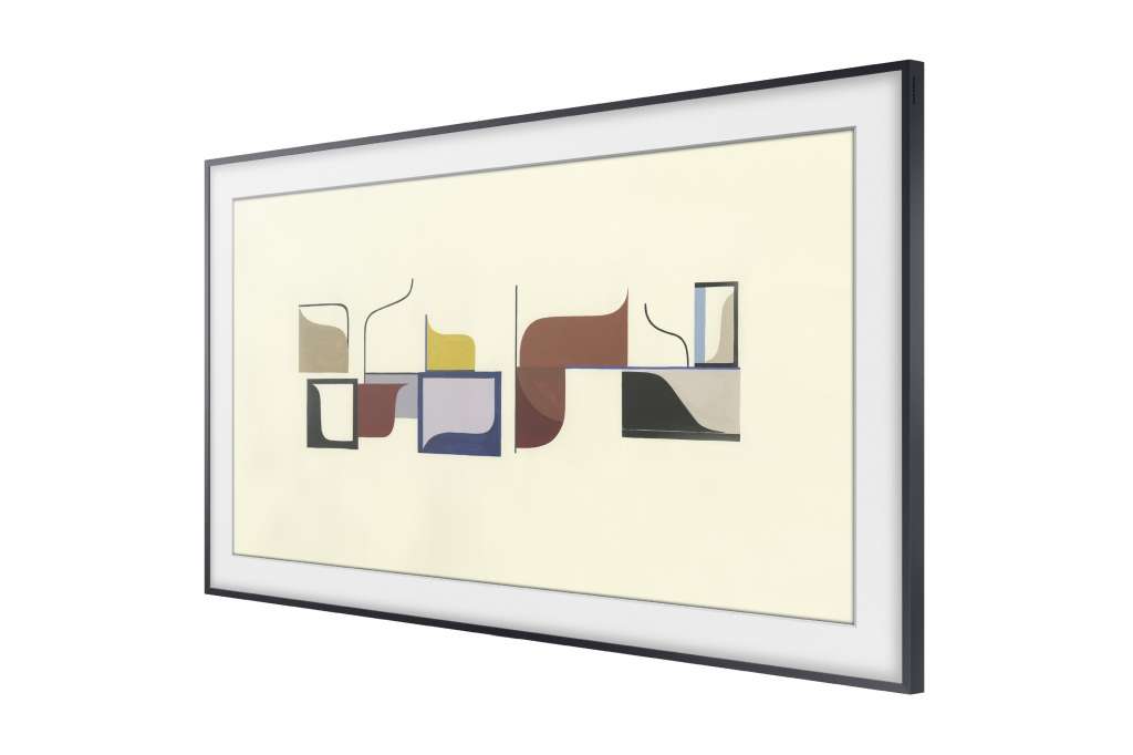De acuerdo con Samsung, su modelo de TV The Frame queda completamente pegado a la pared para simular ser una obra de arte en la sala.