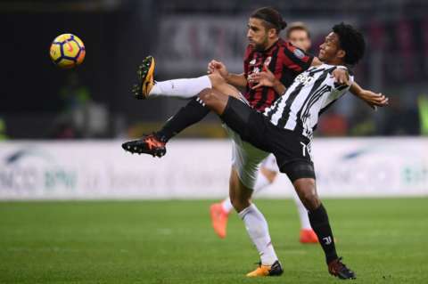 Zapata y Cuadrado, titulares en juego que perdió Milán ante Juventus