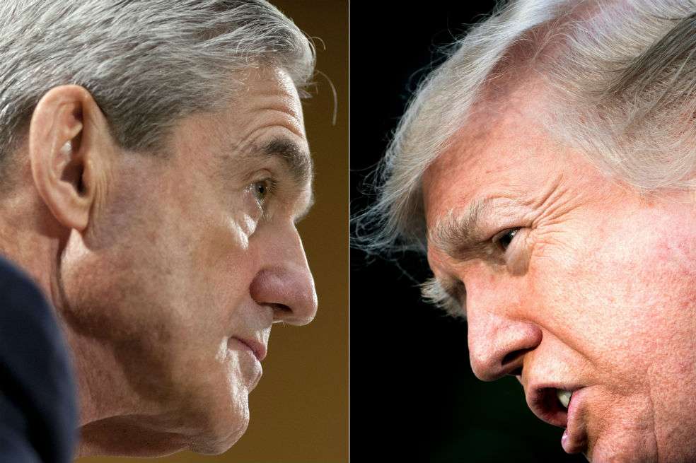Los ataques que lanza Trump (derecha) contra la investigación del fiscal especial Robert Mueller (izquierda) han aumentado en noviembre. / AFP