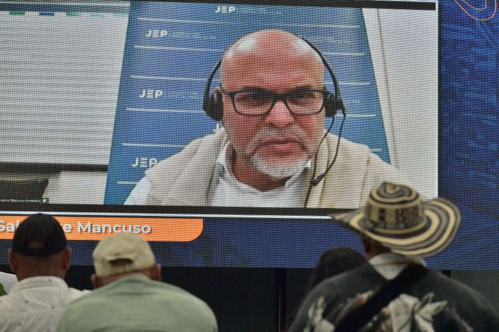 Exlíder de las Autodefensas Unidas de Colombia, durante la audiencia virtual que duró cuatro días, en Montería, en la que contestó un extenso cuestionario de la JEP sobre su versión de la guerra en Colombia.
