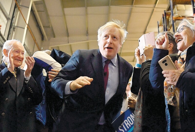 Boris Johnson, primer ministro del Reino Unido, aspira a conseguir la mayoría en las elecciones generales. / AFP