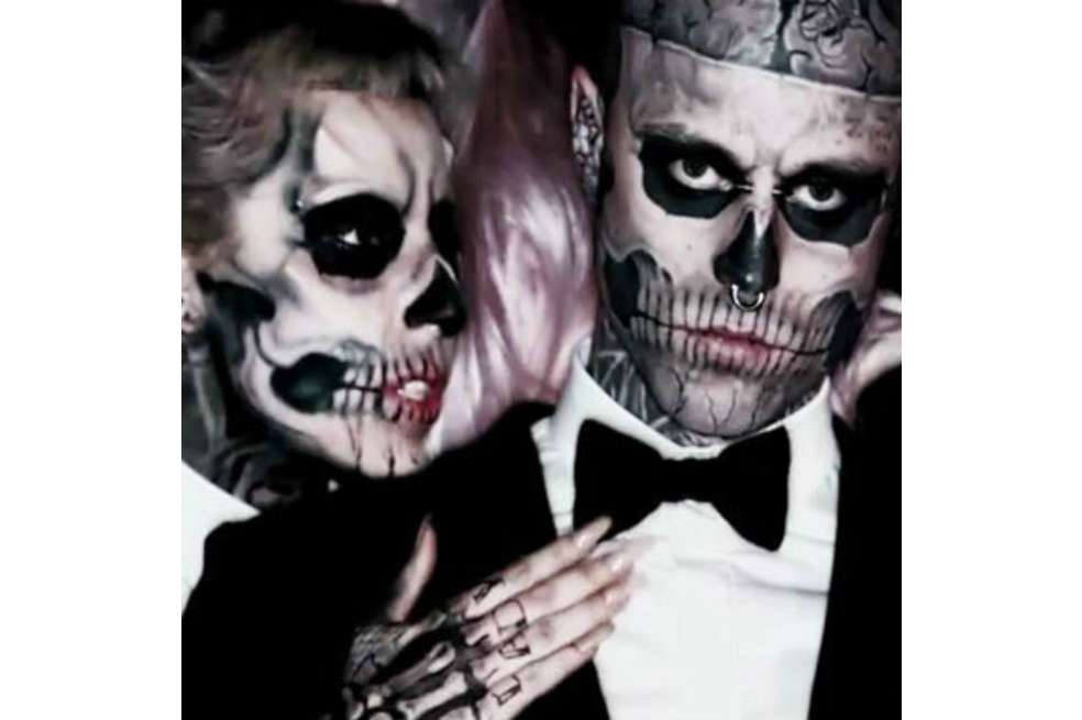 Lady Gaga y su amigo Zombie Boy. / Tomada de la cuenta de Twitter de Lady Gaga