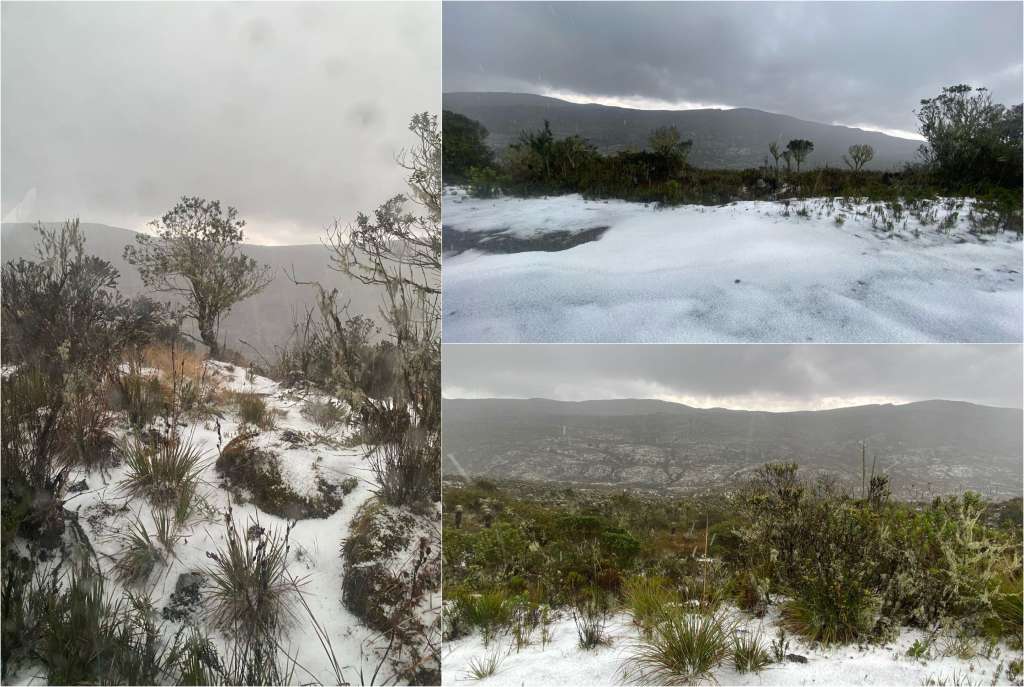 La nevada se registró en la vereda Paquiló ubicada en el Sumapaz.