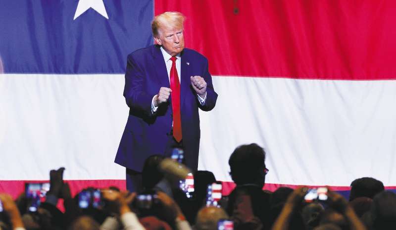 Donald Trump, expresidente de EE. UU. y candidato presidencial republicano, rechazó los cargos en su contra en la Convención Estatal de Georgia.