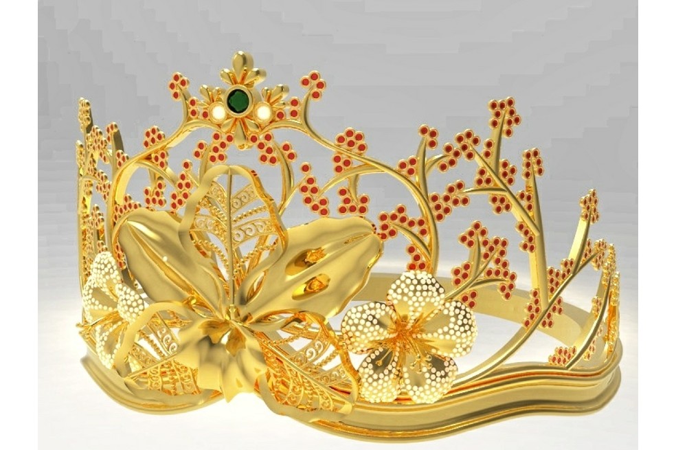 Corona Jardín Real de Edna Rincón, finalista en Miss Universe Colombia.