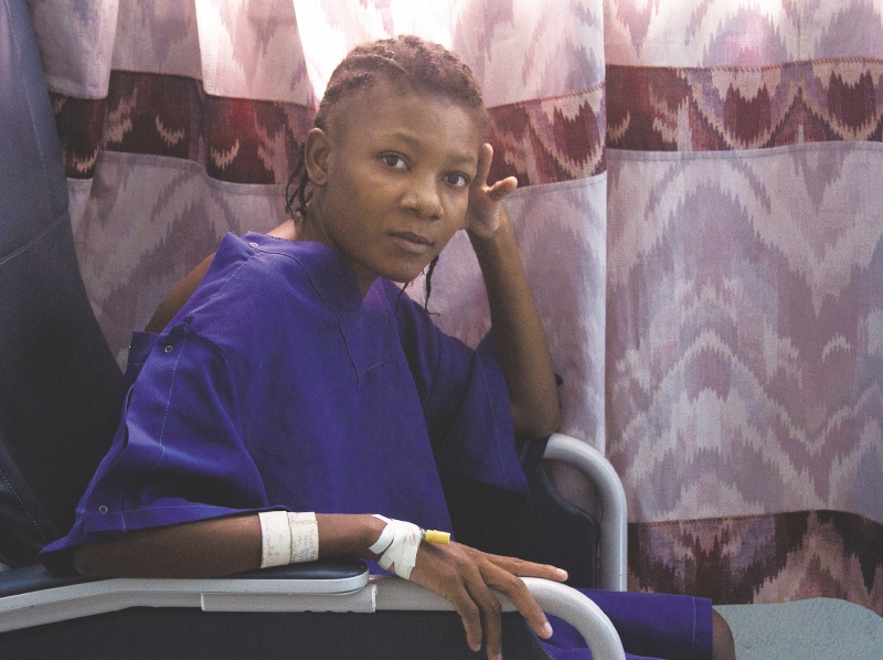 Lovelie Mervil en el Hospital General de Tijuana. / /Foto: Dahian Cifuentes