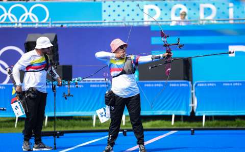 Ana María Rendón y Santiago Arcila, eliminados en octavos de Tiro con Arco Mixto