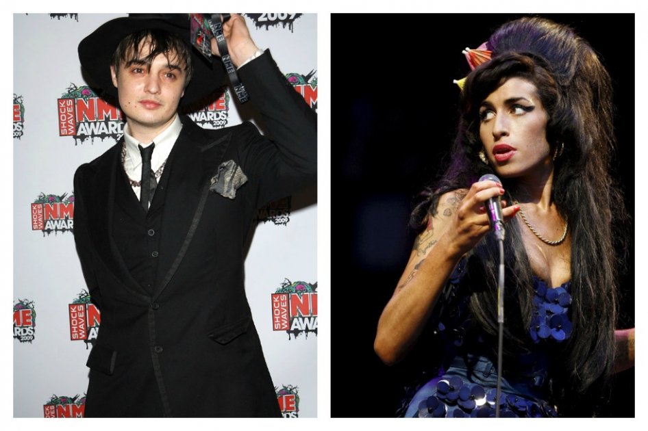 Los músicos Pete Doherty y Amy Winehouse.