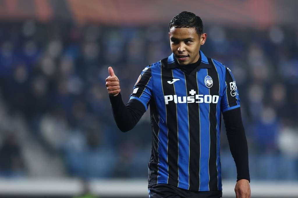 Bergamo (Italy), 10/03/2022.- Atalanta's Luis Muriel reacts during the UEFA Europa League round of 16 first leg soccer match Atalanta BC vs Bayer 04 Leverkusen at the Gewiss Stadium in Bergamo, Italy, 10 March 2022. (Italia) EFE/EPA/PAOLO MAGNI