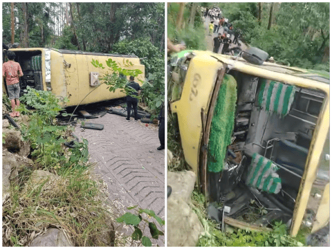 Accidente de bus escolar en Lourdes, Norte de Santander, deja más de 20 heridos