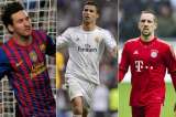 Ribery, Messi y Ronaldo, finalistas al Balón de Oro 2013