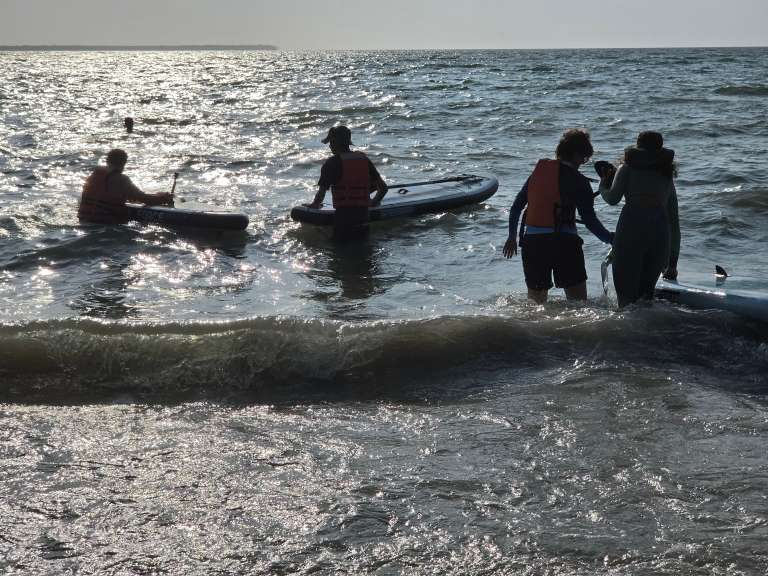 Entre los planes imperdibles están las casas flotantes de Punta Terraplén, ubicadas en la entrada de la bahía de Cispatá, así como los recorridos en paddle surf que permiten navegar por aguas tranquilas y adentrarse entre manglares, uno de los ecosistemas más valiosos de la región.