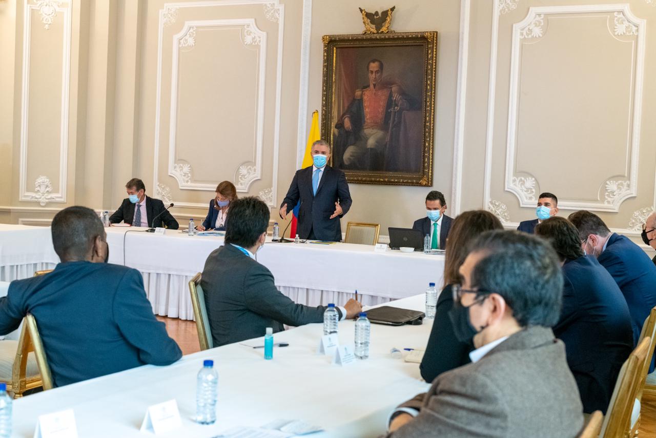 IVán Duque en conversación nacional en el marco del paro nacional.